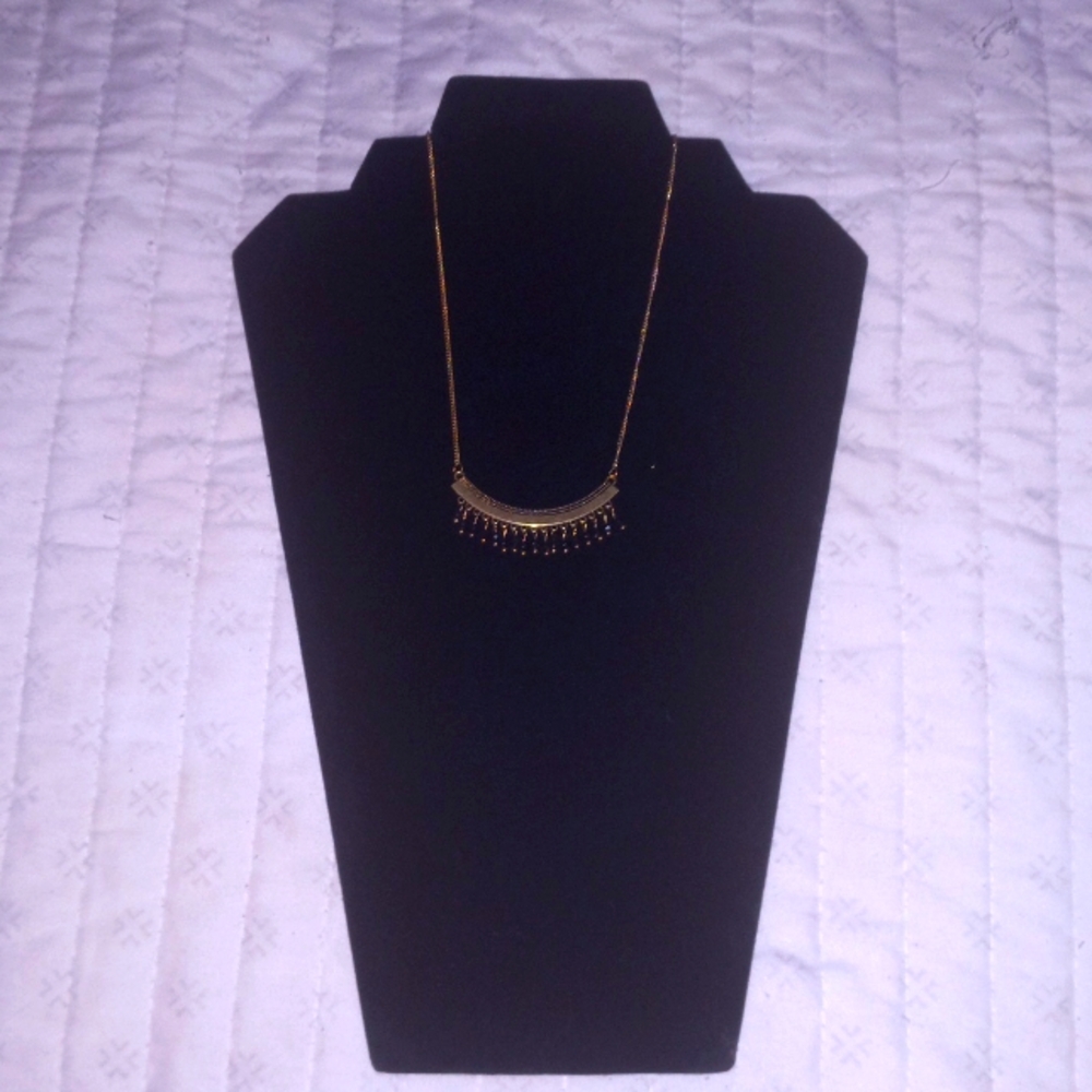 Black and Gold Dainty Necklace
